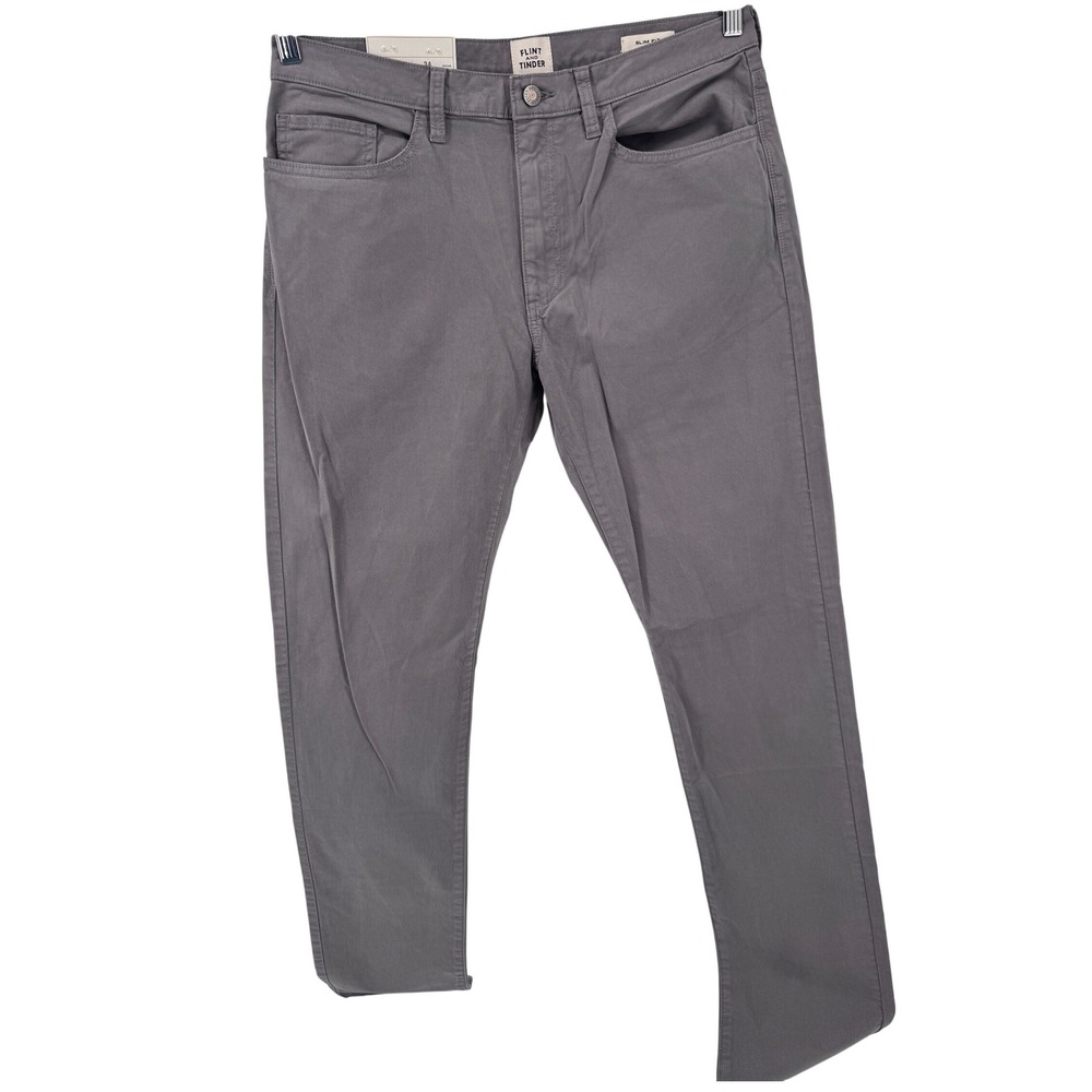 Flint‎ and Tinder Slim Fit Chinos Pants Gray Men's Size 33x34 Huckberry